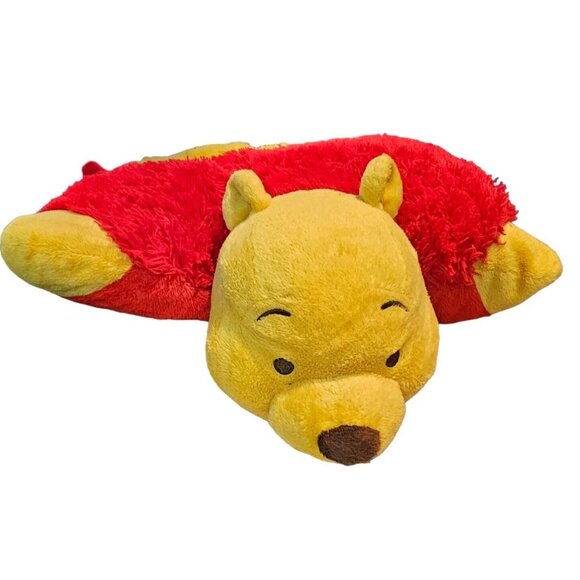 Disney Other - Winnie the Pooh Disney Pillow Pet 18" Plush Stuffed Toy Bear Yellow Red Soft